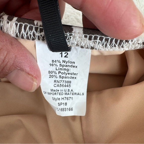 J Crew leopard print tie back one piece size 12 - Picture 6 of 7